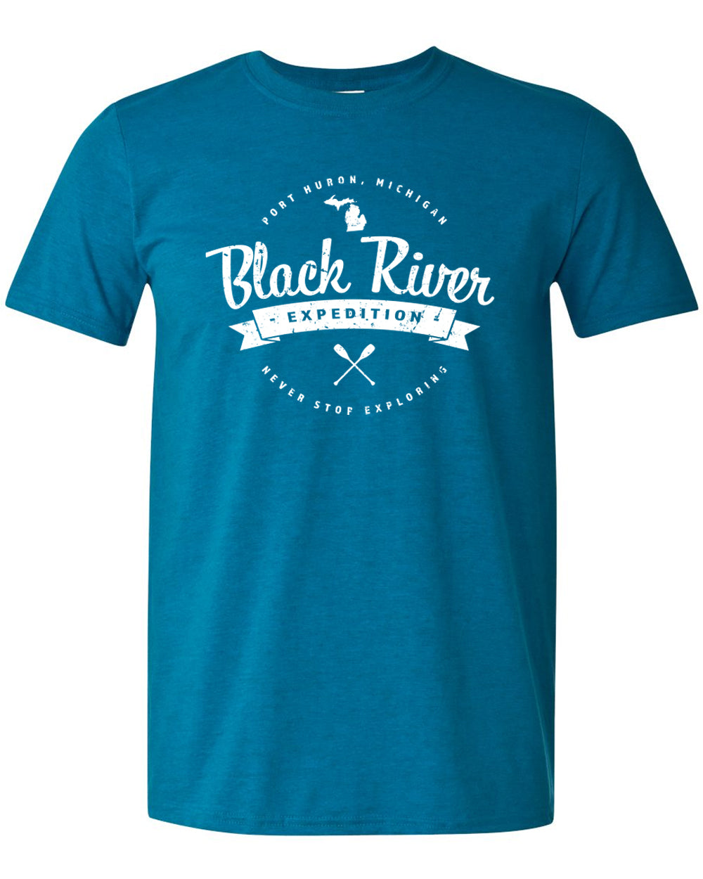 007 BR EXPLORING | UNISEX SOFTSTYLE SHORT SLEEVE TEE | BLACK RIVER COLLECTION