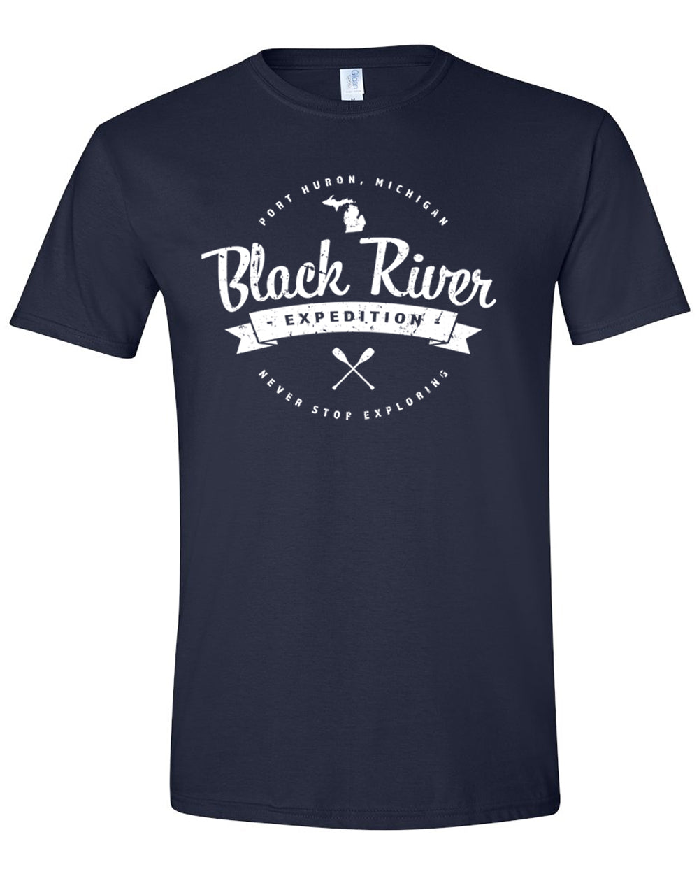 007 BR EXPLORING | UNISEX SOFTSTYLE SHORT SLEEVE TEE | BLACK RIVER COLLECTION