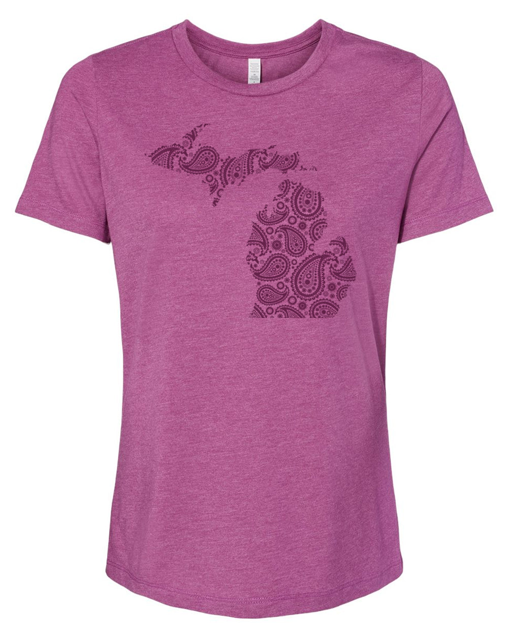 042 MI PAISLEY | LADIES RELAXED HEATHER CVC TEE | MICHIGAN COLLECTION