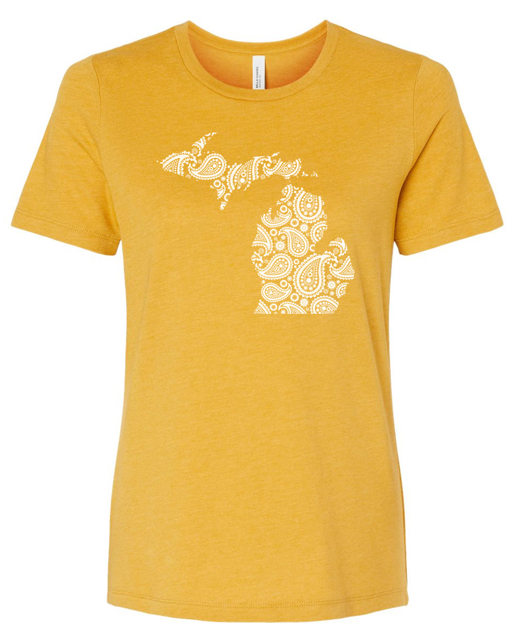 042 MI PAISLEY | LADIES RELAXED HEATHER CVC TEE | MICHIGAN COLLECTION