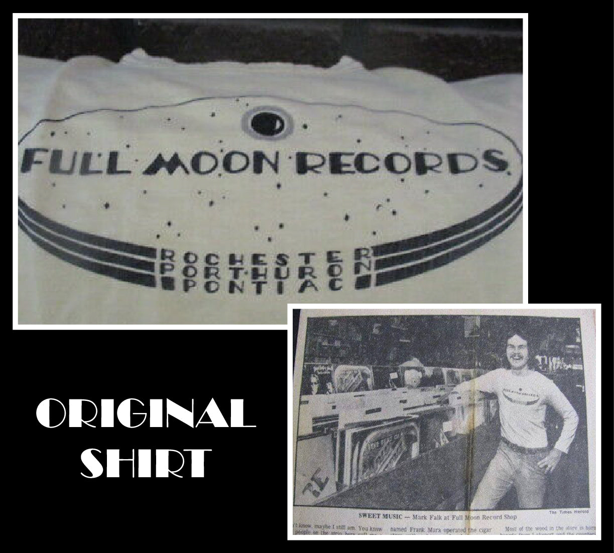 073 FULL MOON | UNISEX COTTON RINGER TEE | MEMORIES COLLECTION