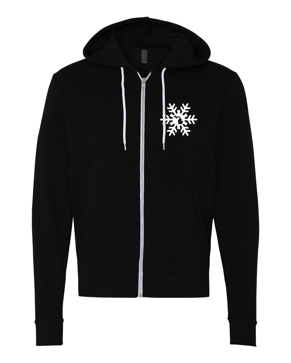 051 MI SNOWFLAKE | UNISEX FULL ZIP HOODED SWEATSHIRT