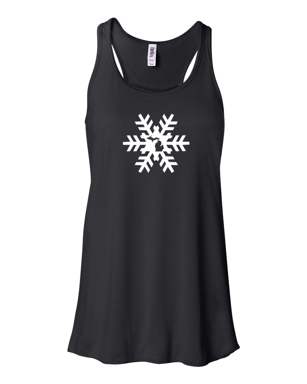 051 MI SNOWFLAKE BELLA+CANVAS LADIES FLOWY TANK | WINTER COLLECTION