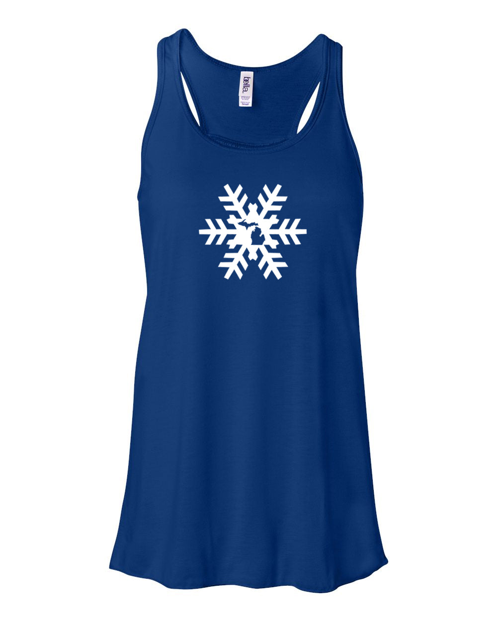 051 MI SNOWFLAKE BELLA+CANVAS LADIES FLOWY TANK | WINTER COLLECTION
