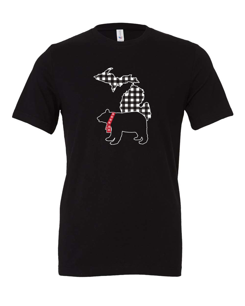 0112 MICHIGAN BLACK BEAR | UNISEX JERSEY T-SHIRT | HOLIDAY COLLECTION