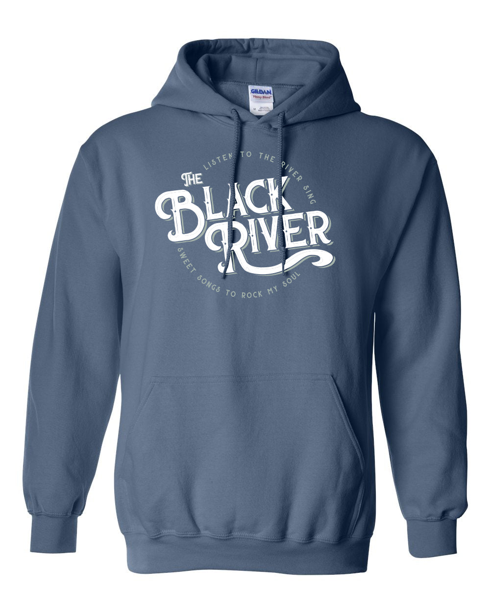 029 BLACK RIVER SOUL|18500|GILDAN HOODIE 8OZ