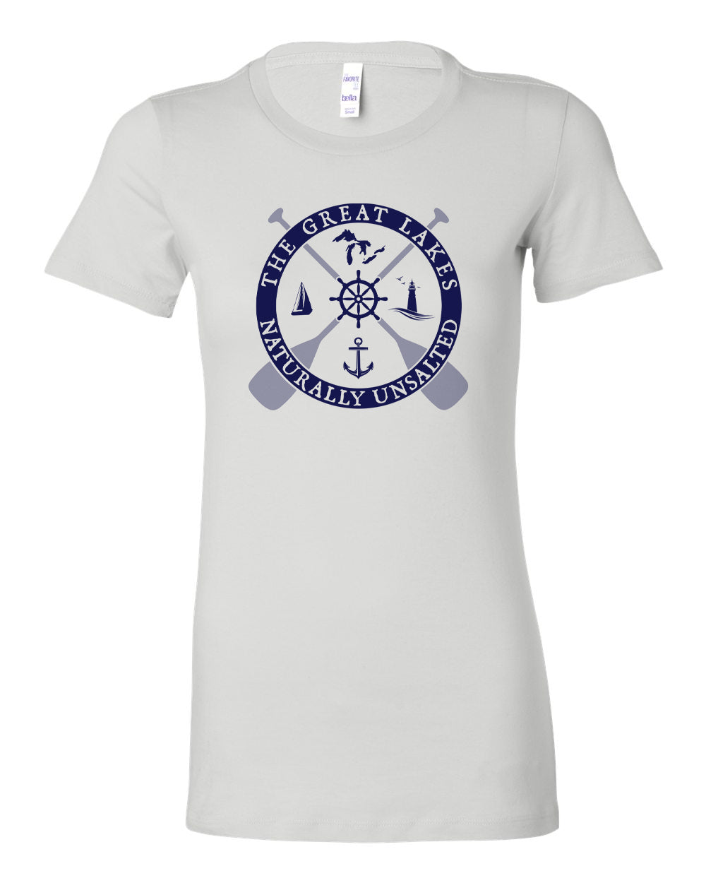 041 G.L.NATURALLY UNSALTED | LADIES SLIM FIT TEE | GREAT LAKES COLLECTION