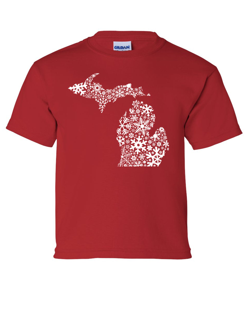 071 MI SNOWFLAKES | YOUTH ULTRA COTTON TEE | WINTER COLLECTION
