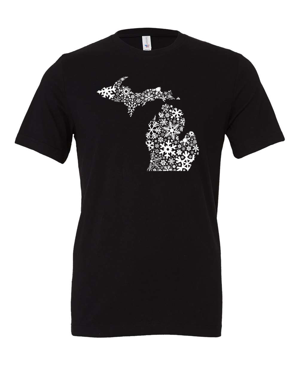 071 MI SNOWFLAKES | UNISEX SHORT SLEEVE TEE | WINTER COLLECTION
