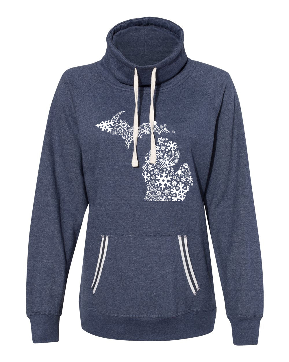071 MI SNOWFLAKES | LADIES RELAY COWEL NECK | WINTER COLLECTION