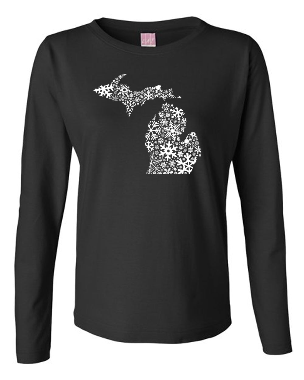071 MI SNOWFLAKES | LADIES LONG SLEEVE TEE | WINTER COLLECTION