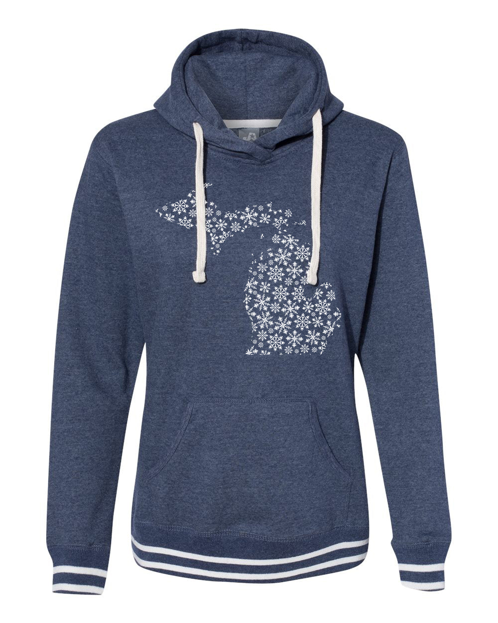 071 MI SNOWFLAKES | LADIES RELAY HOODED FLEECE | WINTER COLLECTION
