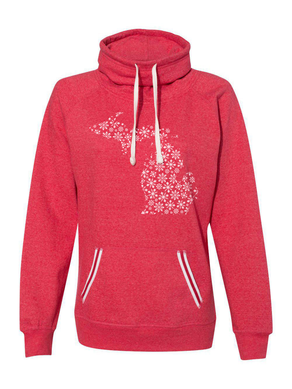071 MI SNOWFLAKES | LADIES RELAY COWEL NECK | WINTER COLLECTION