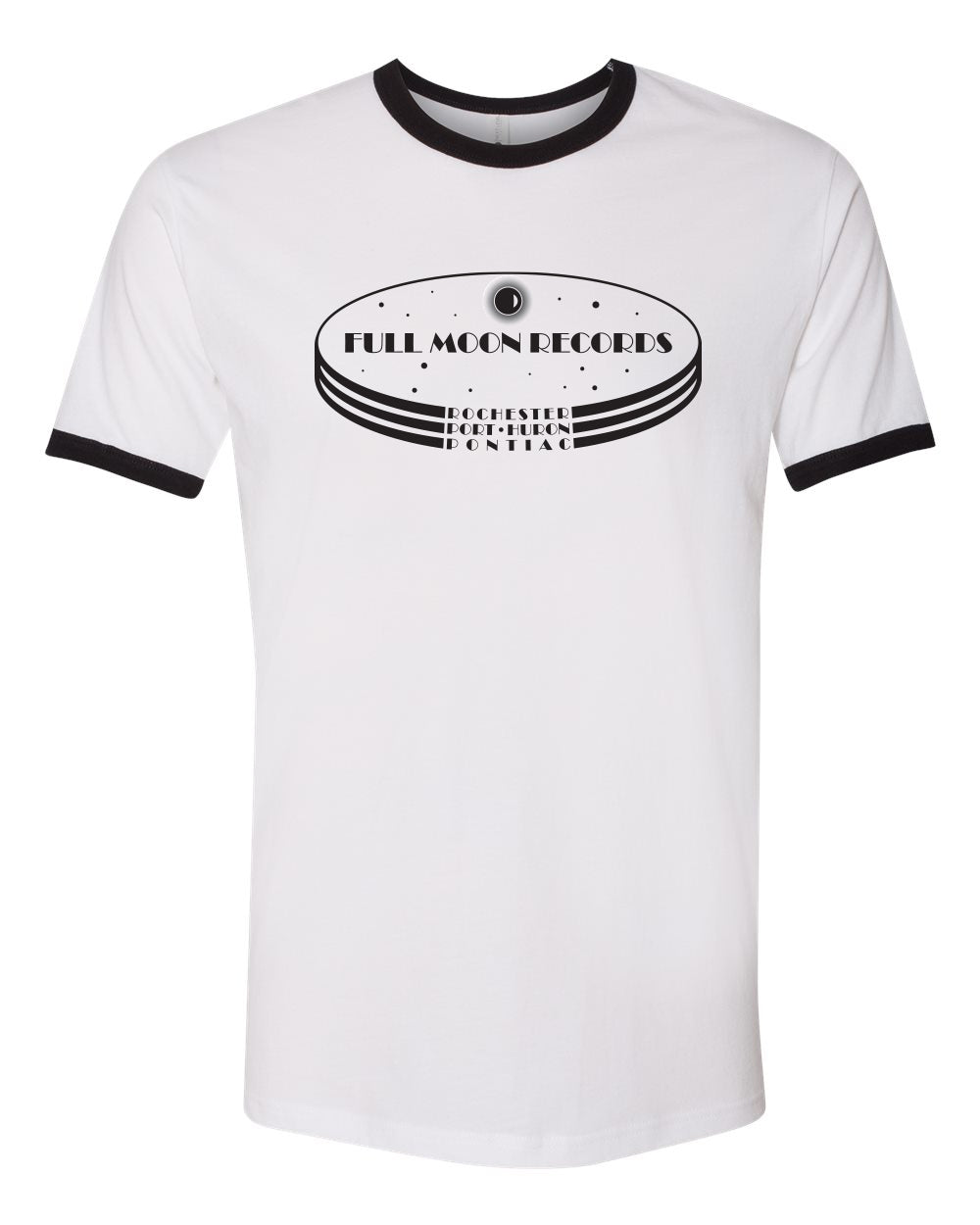 073 FULL MOON | UNISEX COTTON RINGER TEE | MEMORIES COLLECTION