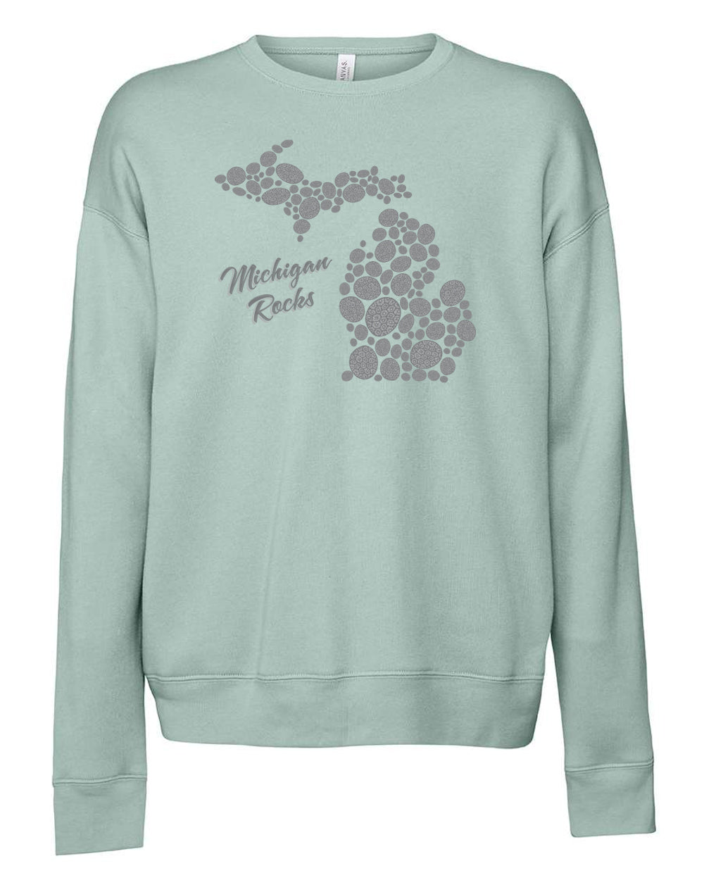 0101 MI ROCKS | UNISEX SPONGE FLEECE CREWNECK SWEATSHIRT | MICHIGAN COLLECTION