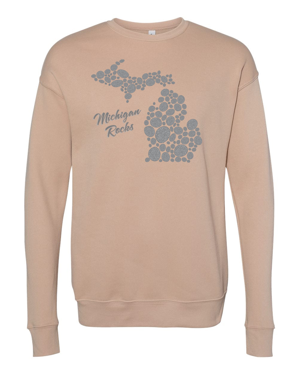 0101 MI ROCKS | UNISEX SPONGE FLEECE CREWNECK SWEATSHIRT | MICHIGAN COLLECTION