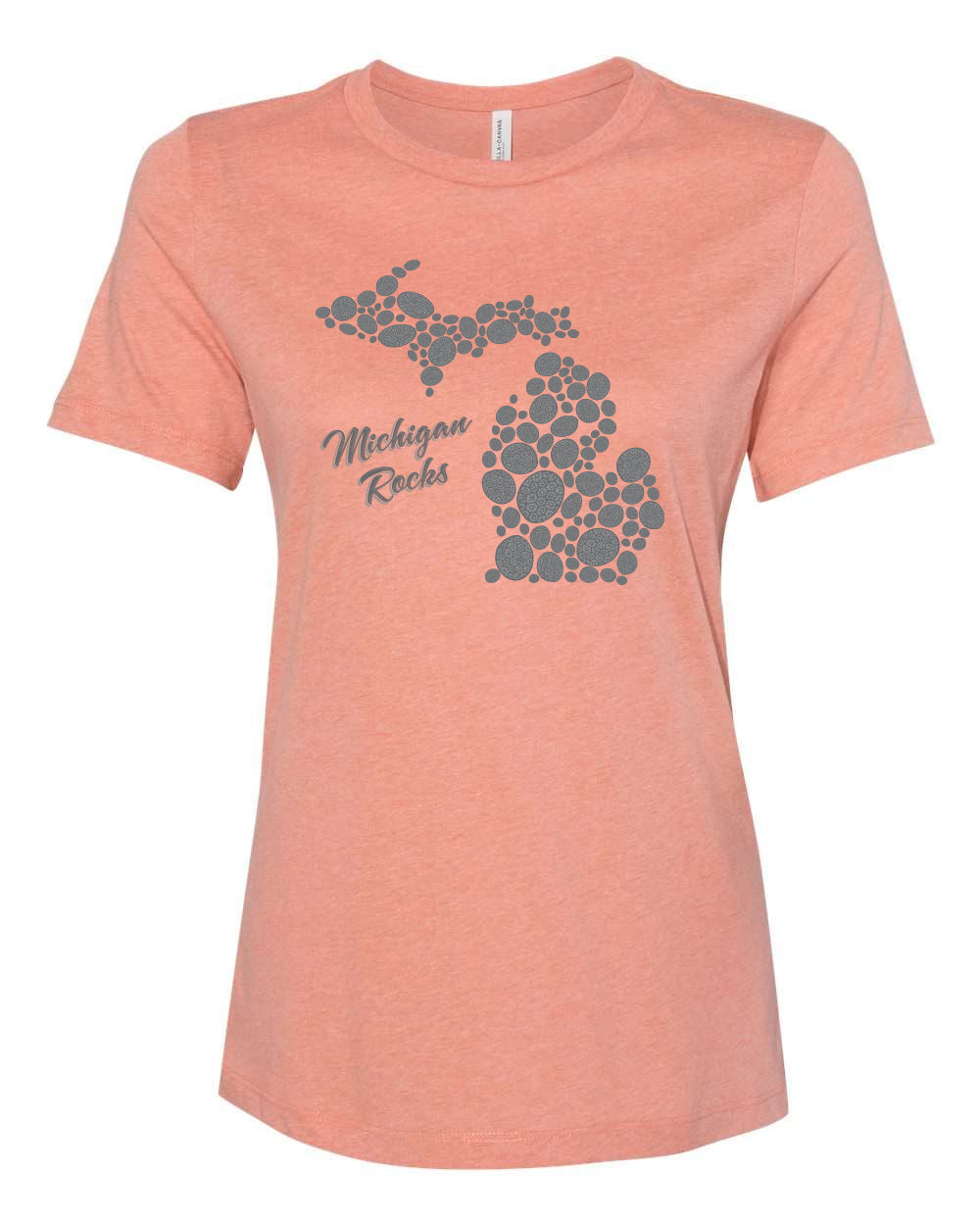 101 MI MAP ROCKS | LADIES RELAX FIT TEE | MICHIGAN COLLECTION