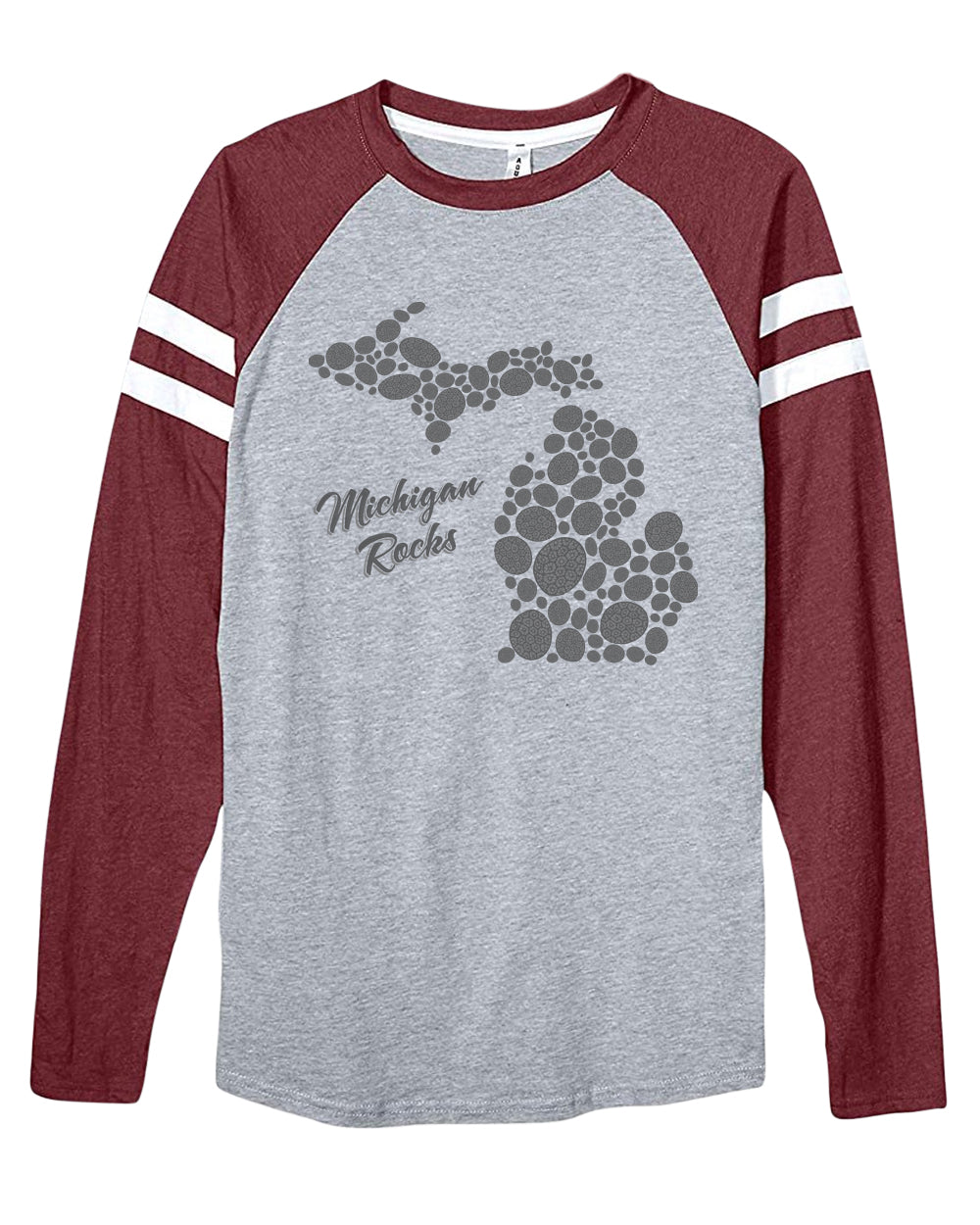 101 MI MAP ROCKS | LADIES LONG SLEEVE JERSEY TEE | MICHIGAN COLLECTION