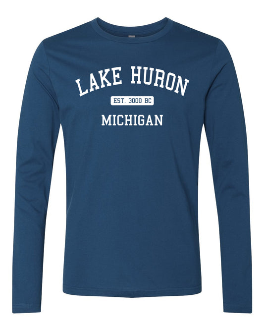 084 LAKE HURON | UNISEX LONG SLEEVE TEE | GREAT LAKES COLLECTION