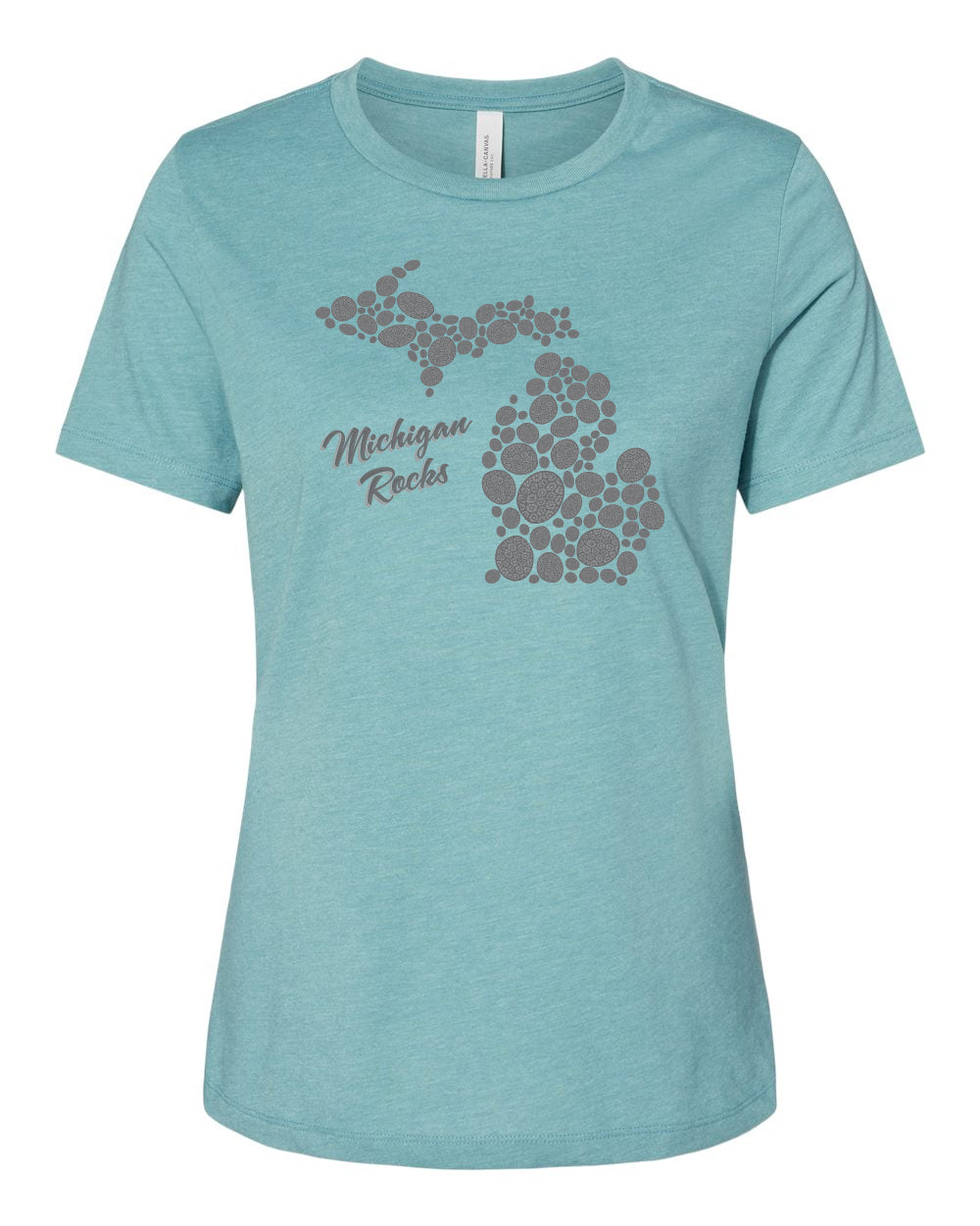 101 MI MAP ROCKS | LADIES RELAX FIT TEE | MICHIGAN COLLECTION