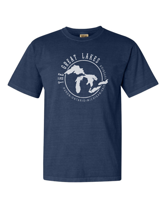 105 G. LAKES | UNISEX GARMENT DIYED HEAVYWEIGHT TEE | GREAT LAKES COLLECTION